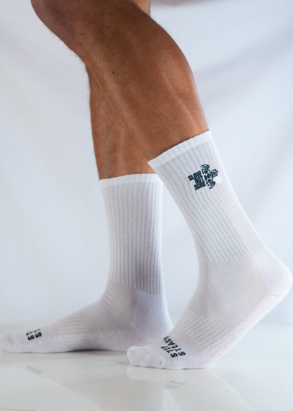 SBS Unisex Step Steady -  Basic White Socks